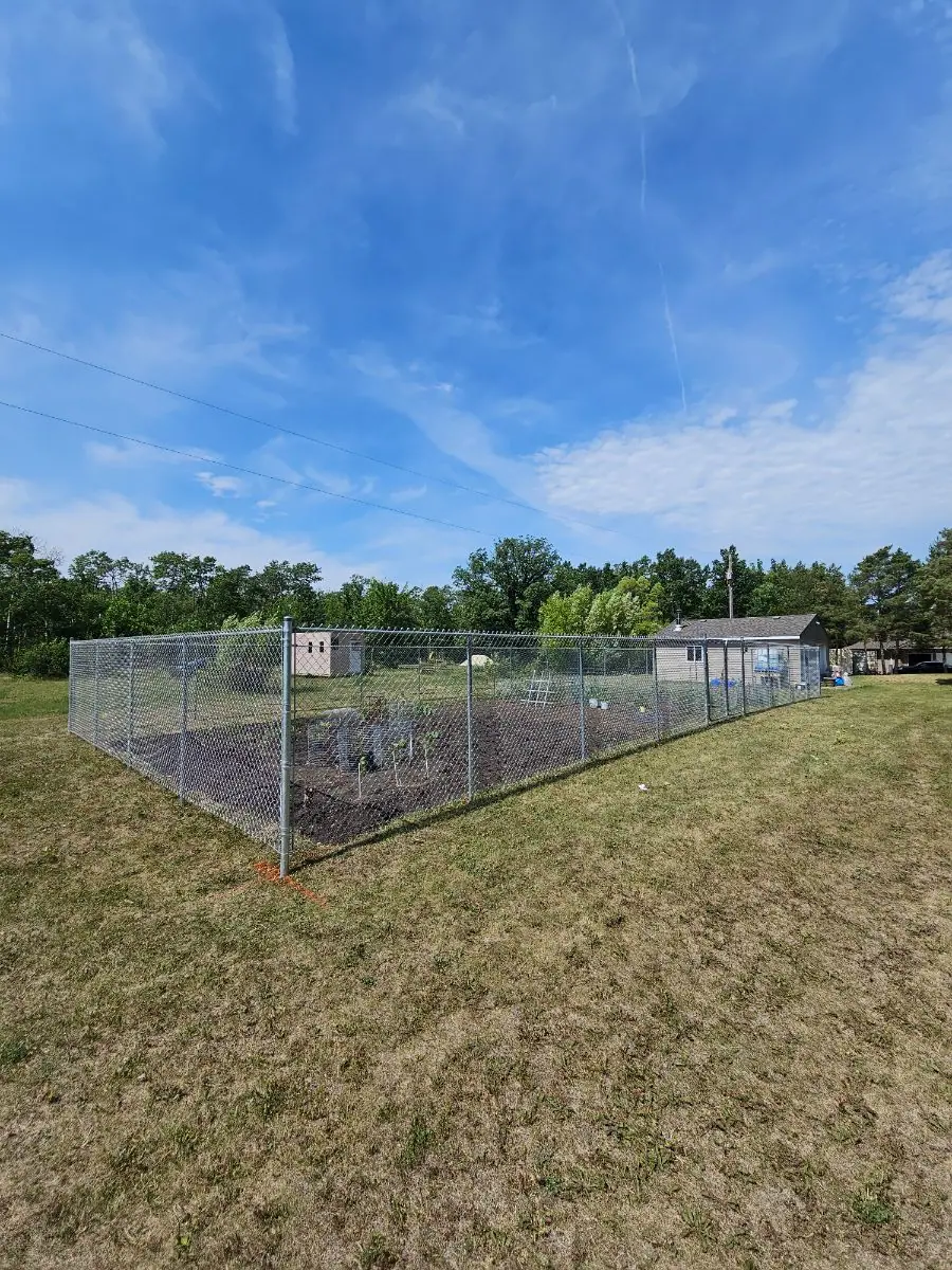 Galvanized chainlink garden enclosure